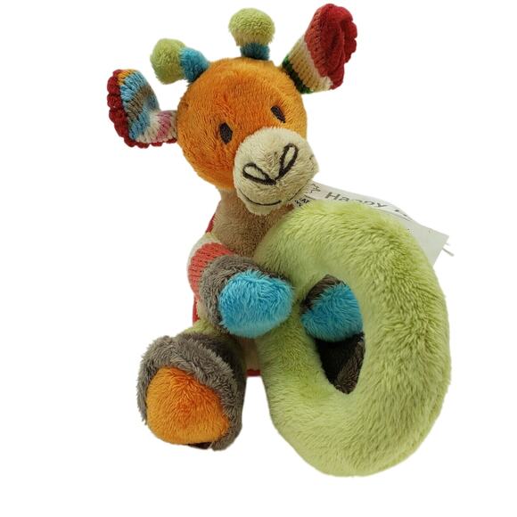 Happy Horse Netherlands Giraffe Plush Knit Soft Baby Toy Stuffed Animal Small 5" - Picture 1 of 11